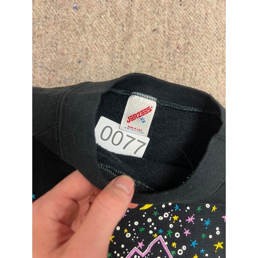 Vintage Coyote Ski Club‎ Sweatshirt Mens Large Black 1980s - Picture 5 of 8